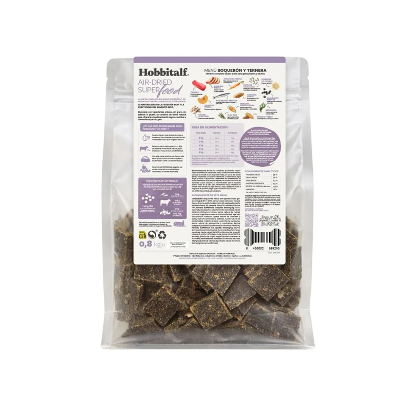 Hobbitalf Cat Air-dried Superfood Adult Boquerón&Ternera