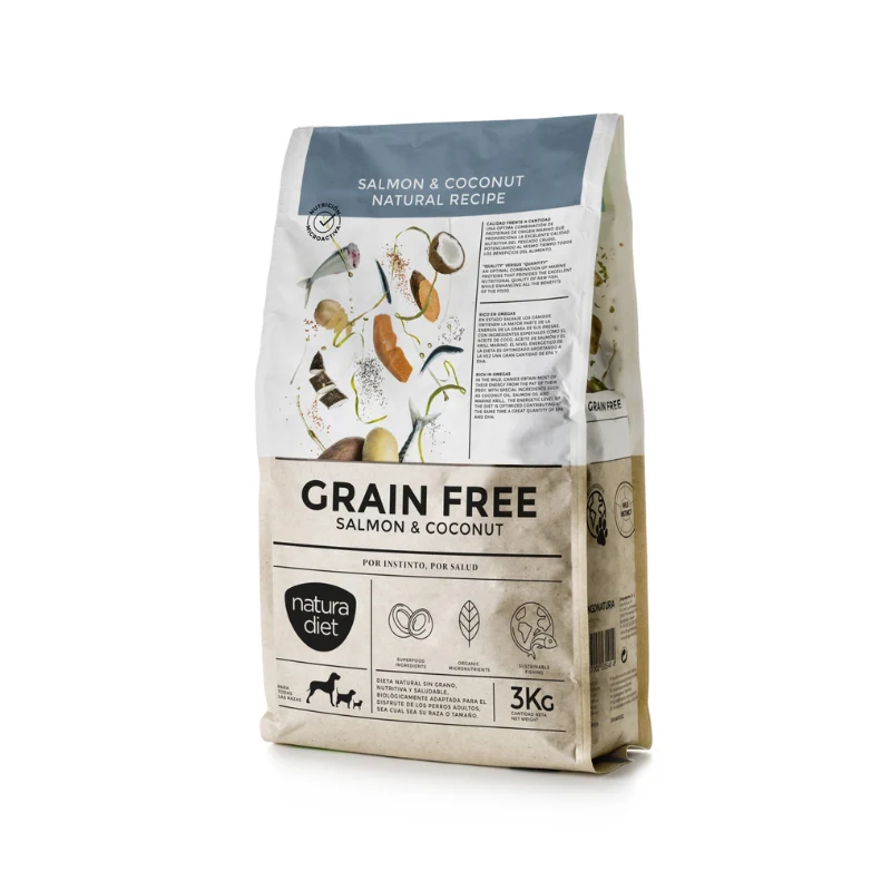 NATURA DIET GRAIN FREE SALMON Y COCO 3 KG
