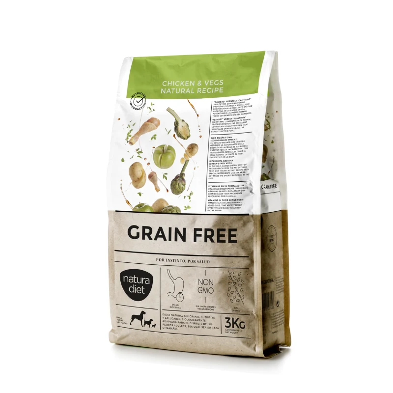 NATURA DIET GRAIN FREE POLLO Y VERDURAS 3 KG