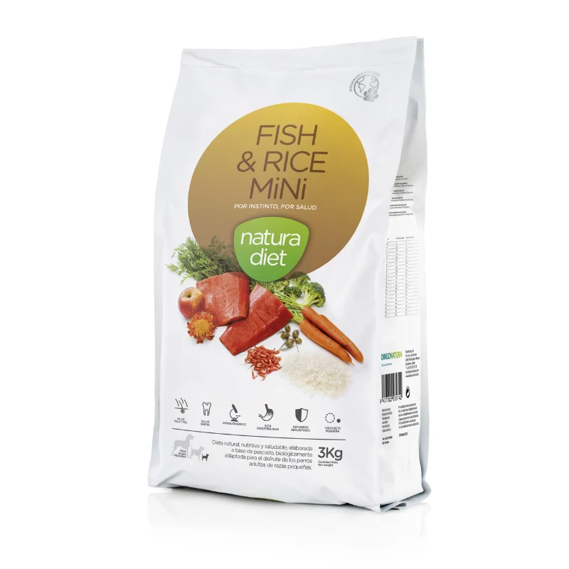 NATURA DIET PESCADO Y ARROZ MINI 3 KG