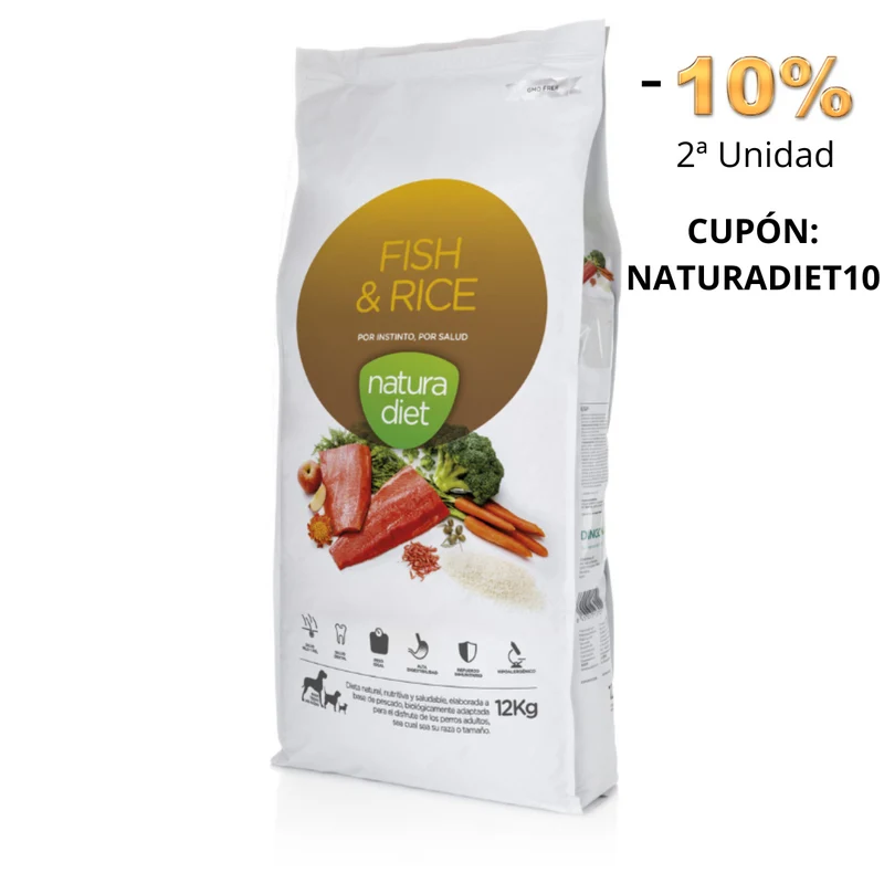 NATURA DIET PESCADO Y ARROZ 12 KG