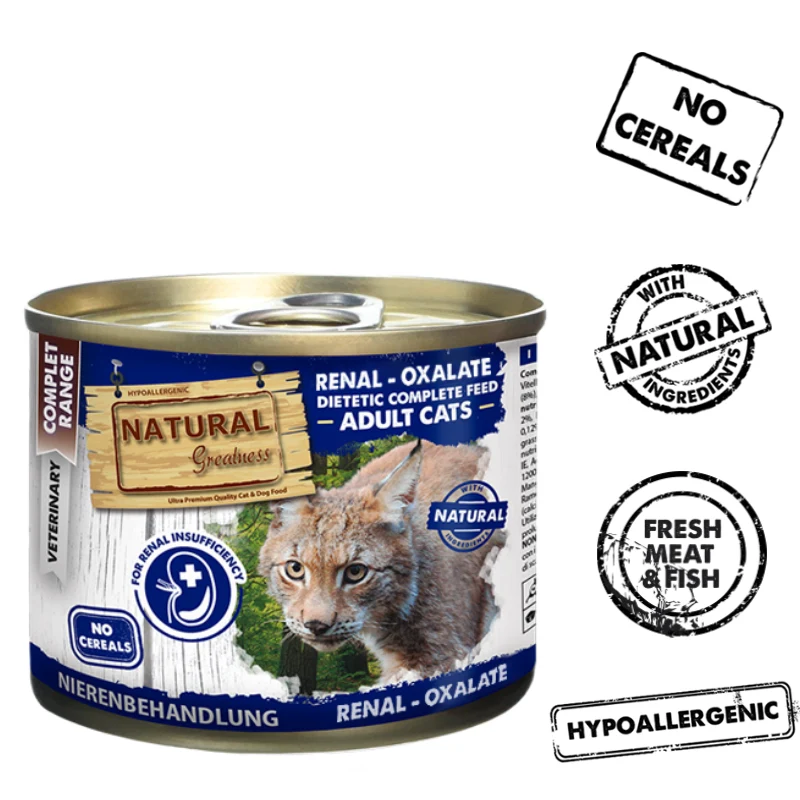 COMIDA HUMEDA GATOS NATURAL GREATNESS LATA RENAL 6X200 GRAMOS