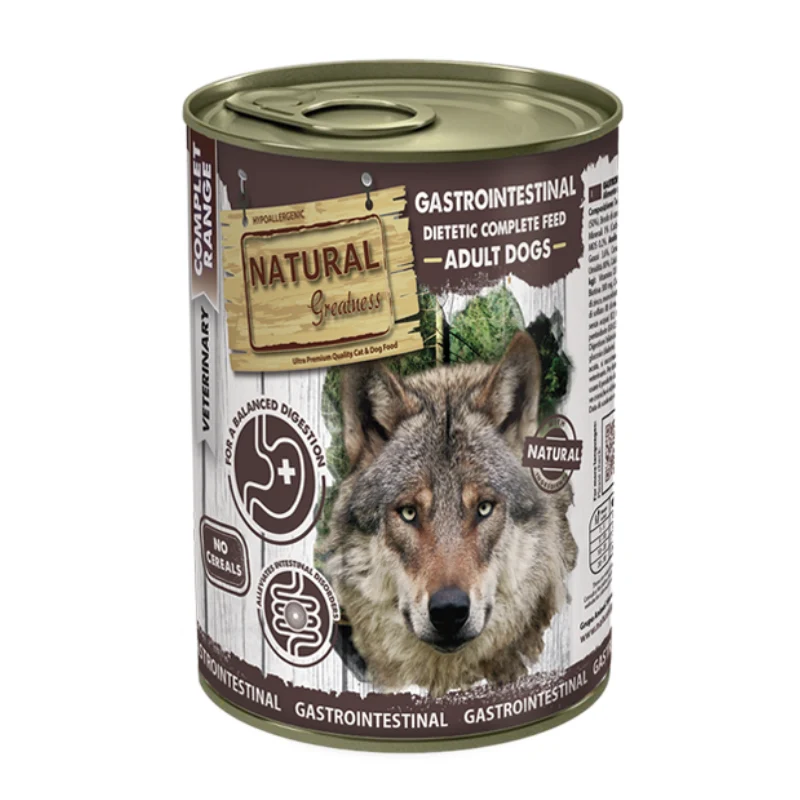 COMIDA HUMEDA PERROS NATURAL GREATNESS VETERINARY GASTROINTESTINAL 6X400 GRAMOS