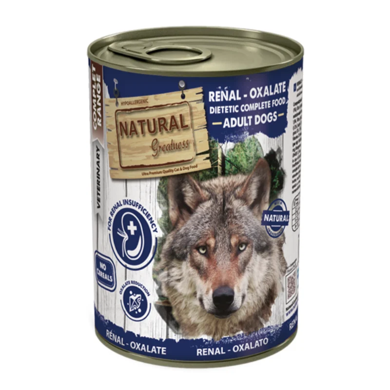 COMIDA HUMEDA PERROS NATURAL GREATNESS VETERINARY RENAL VACUNO Y POLLO 6X400 GRAMOS