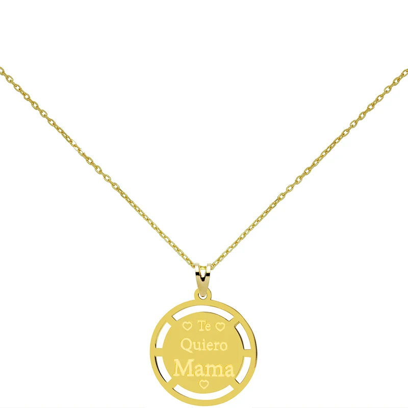 Collar de Oro 18K con Mensaje Grabado