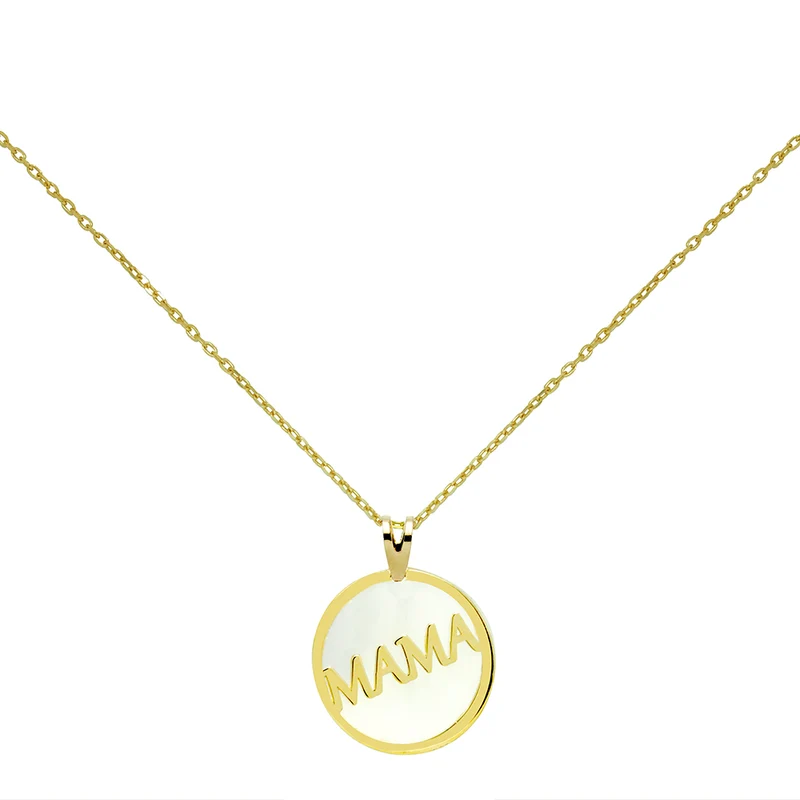 Collar Nácar Mamá de Oro 18K