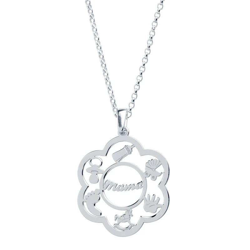 Collar Flor de Plata 925 Personalizado