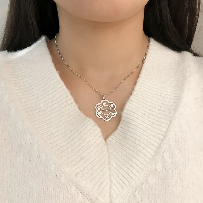 Collar Flor de Plata 925 Personalizado