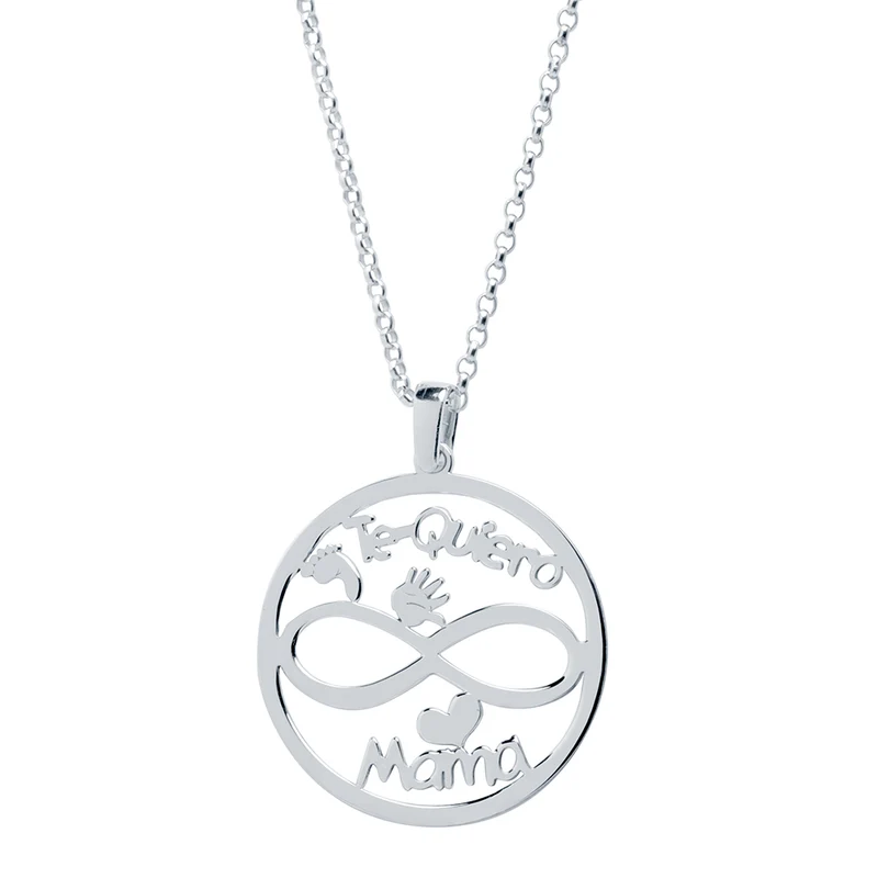 Collar Infinito Te Quiero Mamá de Plata 925
