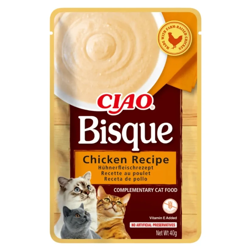 Churu CAT Chicken BISQUE 40 g | Sobre de Puré para Gatos