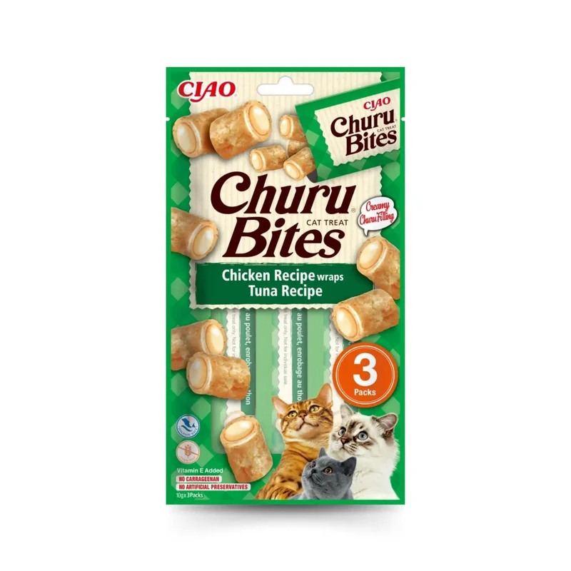 Churu CAT Bites Receta Pack 3x10 g | Bocaditos para Gatos