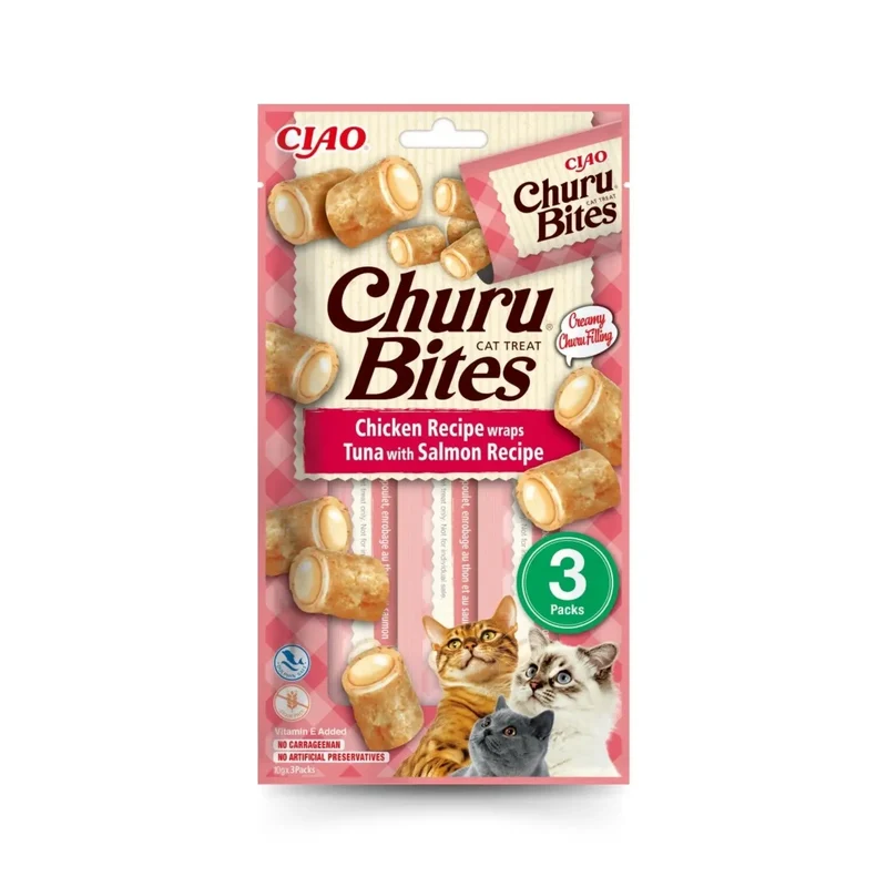 Churu CAT Bites Receta Pack 3x10 g | Bocaditos para Gatos