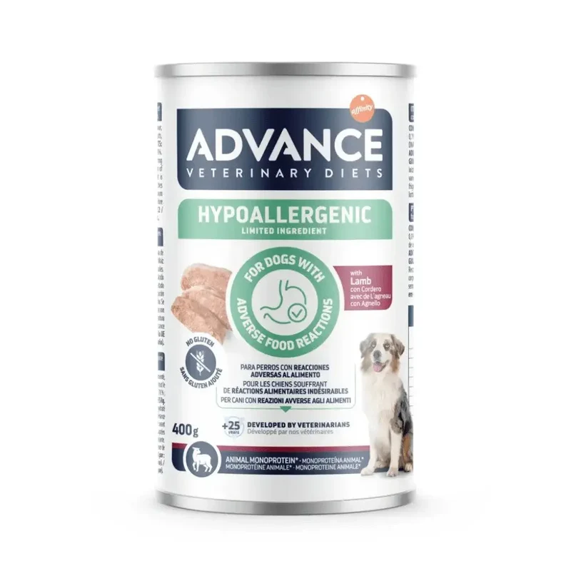 Advance Veterinary Diets Hypoallergenic Comida Húmeda para Perros Lata 400 g