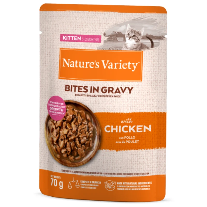 Nature'S Variety Bocaditos en Salsa para Gatitos 70 g