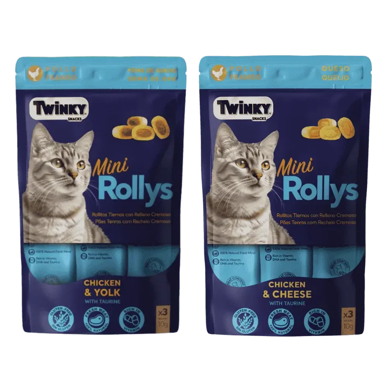 Twinky Mini Rollys Snack para Gatos 3x10 g