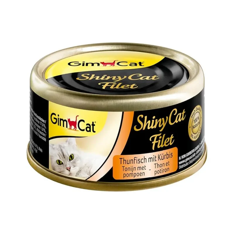 Gimcat Shiny Cat Filetes 70 g Lata Comida Húmeda para Gatos