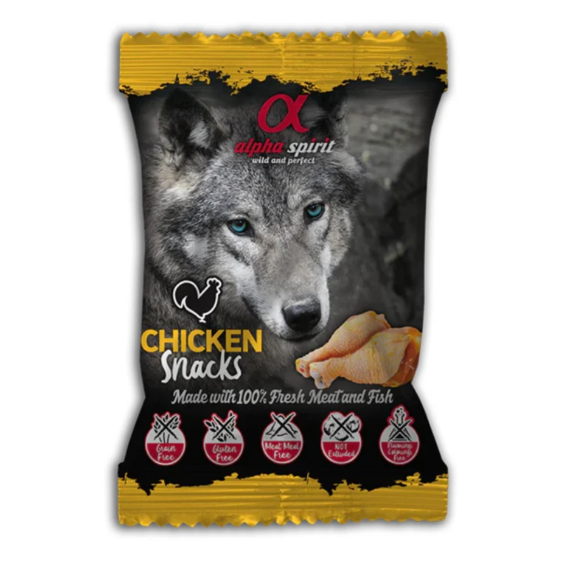 ALPHA SPIRIT PERROS SNACK DE POLLO 24X50 GR