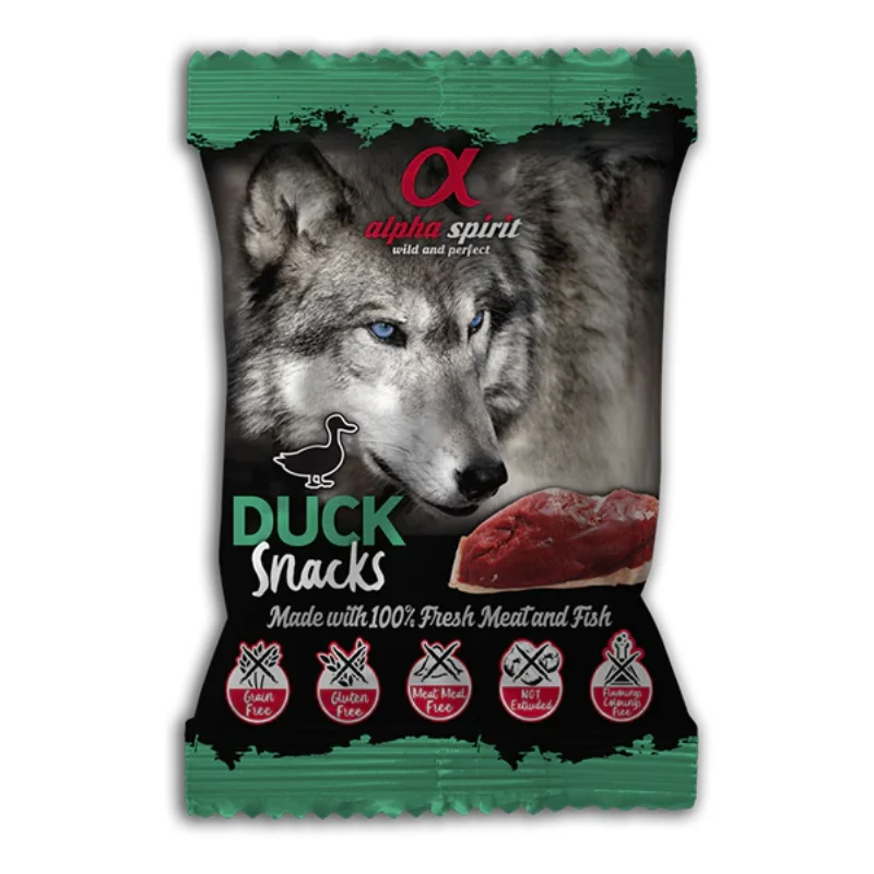 ALPHA SPIRIT PERROS SNACK DE PATO 24X50 GR