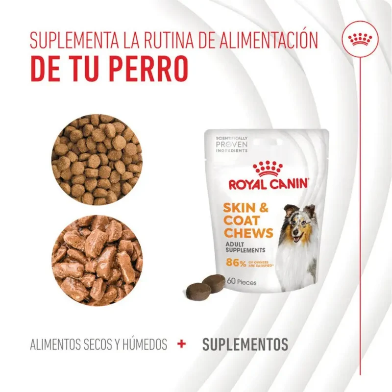 Royal Canin Skin & Coat Chews 240 g Suplemento para Perros Adultos