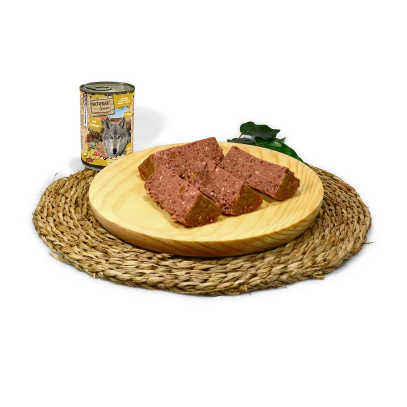 COMIDA HUMEDA PERROS NATURAL GREATNESS CANGURO CON PIÑA MANGO Y ESPIRULINA 6 X 400 G