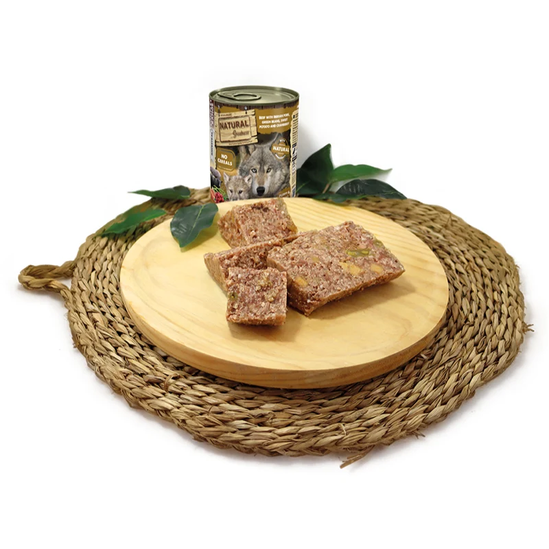 COMIDA HUMEDA PERROS NATURAL GREATNESS VACUNO Y CERDO 12 X 400 G