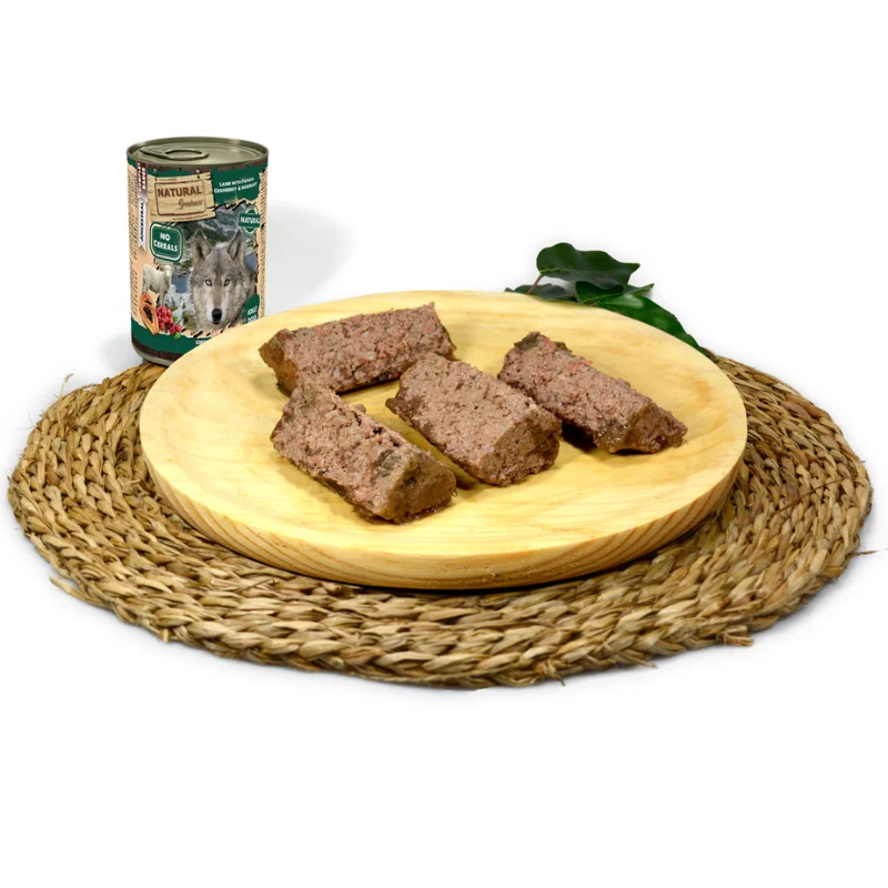 COMIDA HUMEDA PERROS NATURAL GREATNESS LATA CORDERO CON PAPAYA Y ARANDANOS 6 X 400 G