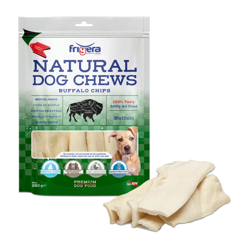 SNACK NATURAL CHIPS DE BUFALO PERROS 250 GR