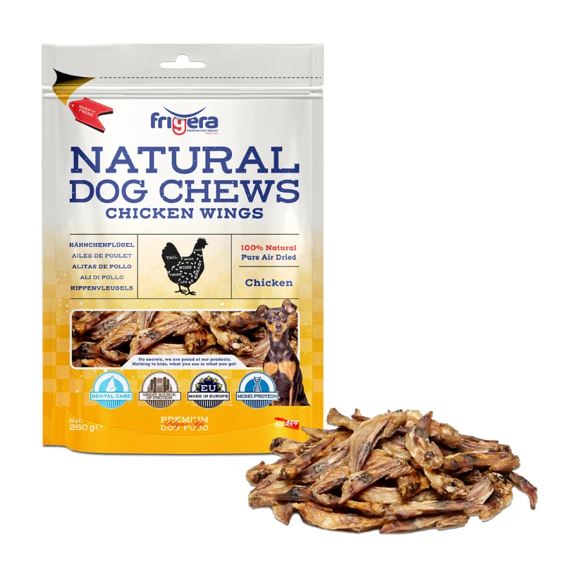 SNACK NATURAL ALITAS DE POLLO PERROS 250 GR