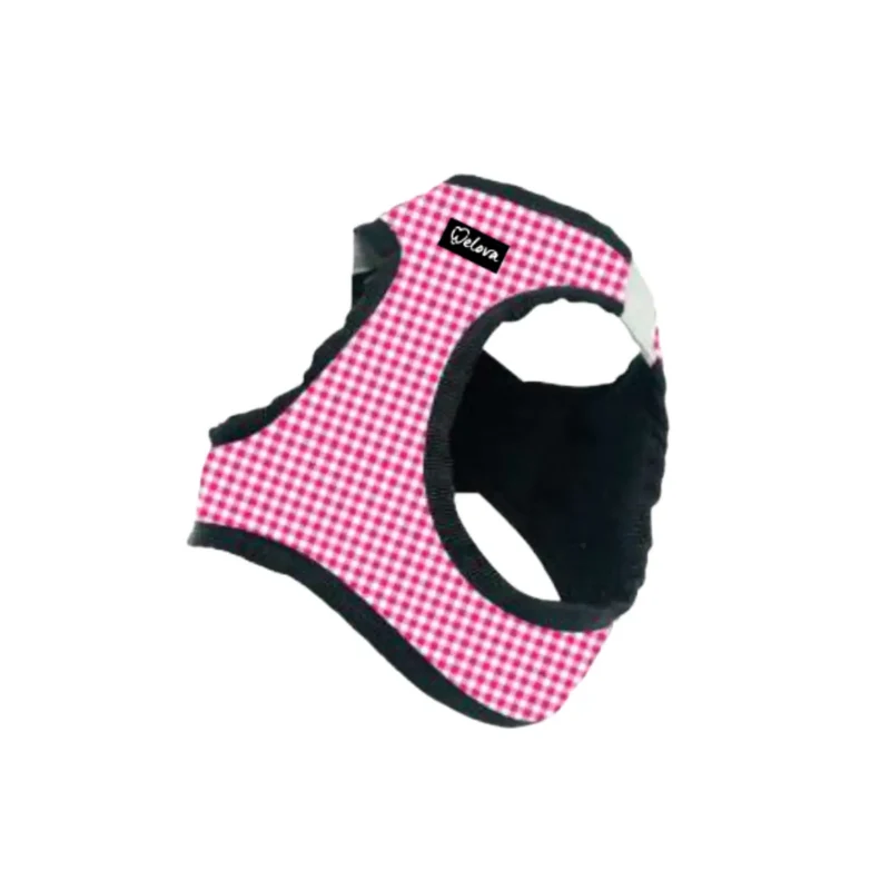 Welova Arnés Confort Acolchado Estampado de Cuadros para Perros