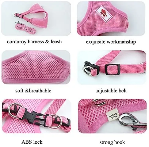 FOREKING Arnés para mascotas de todo tipo de climas, para mascotas pequeñas/Midium, arnés suave y transpirable para gatos y perros, fácil de lavar, tamaño ajustable, cierre duradero y hebilla