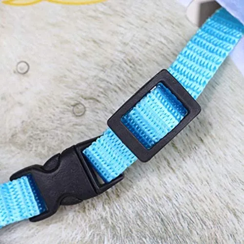 Gizhome - 2 arnés y correa ajustables de nailon para gato, color naranja y azul claro