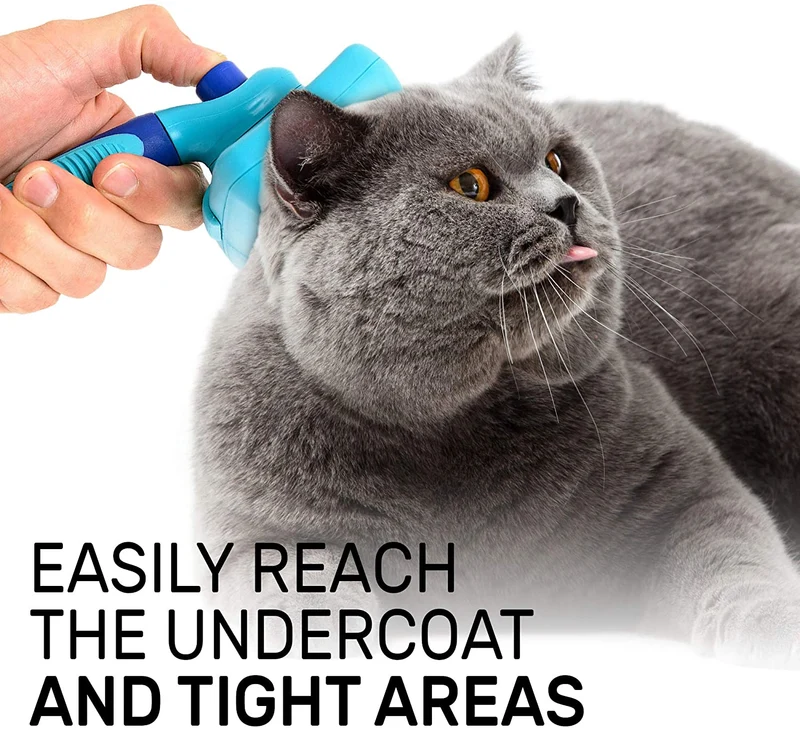 CleanHouse - Cepillo para el pelo para gatos, no más desprendimientos, fácil de limpiar, todos los tamaños de mascotas, de pequeño a grande. Este cepillo para cortar mascotas de aseo profesional elimina todo el cabello, enredos, limpia y desheds