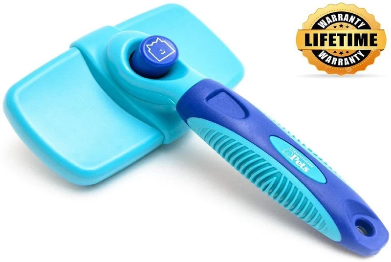 CleanHouse - Cepillo para el pelo para gatos, no más desprendimientos, fácil de limpiar, todos los tamaños de mascotas, de pequeño a grande. Este cepillo para cortar mascotas de aseo profesional elimina todo el cabello, enredos, limpia y desheds