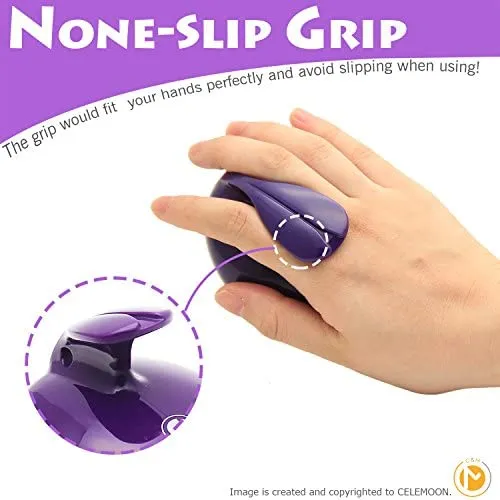 [Suave Silicona pines] celemoon Ultra suave silicona lavable masajes de gatos/cepillo para polvo de baño – seguro y sin arañazos – color morado...