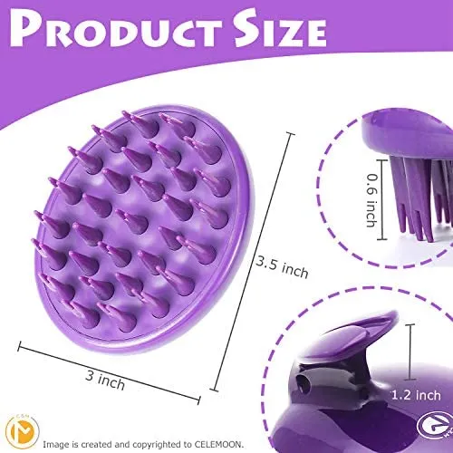 [Suave Silicona pines] celemoon Ultra suave silicona lavable masajes de gatos/cepillo para polvo de baño – seguro y sin arañazos – color morado...