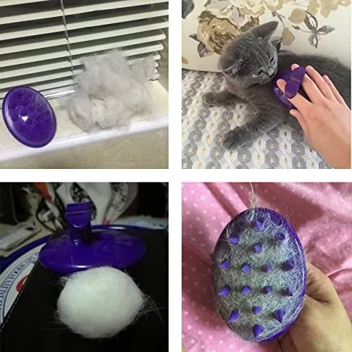 [Suave Silicona pines] celemoon Ultra suave silicona lavable masajes de gatos/cepillo para polvo de baño – seguro y sin arañazos – color morado...