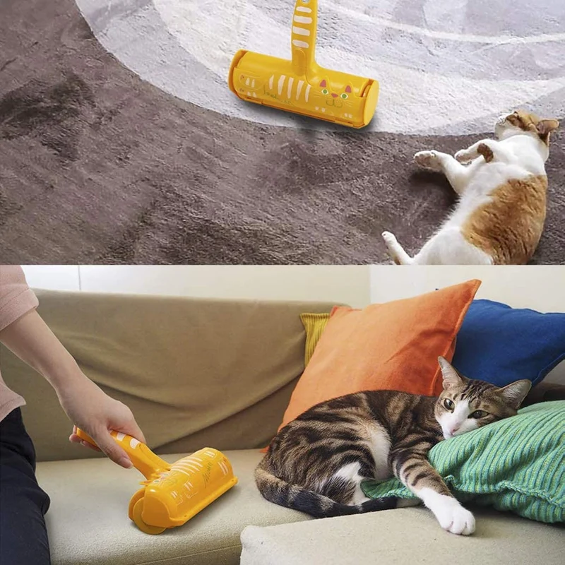 Removedor de pelo para mascotas, rodillo de pelusa, removedor de pelusas y rodillo de pelo para mascotas en uno. Retire el pelo del gato de muebles, alfombras, ropa de cama, ropa y mucho más.
