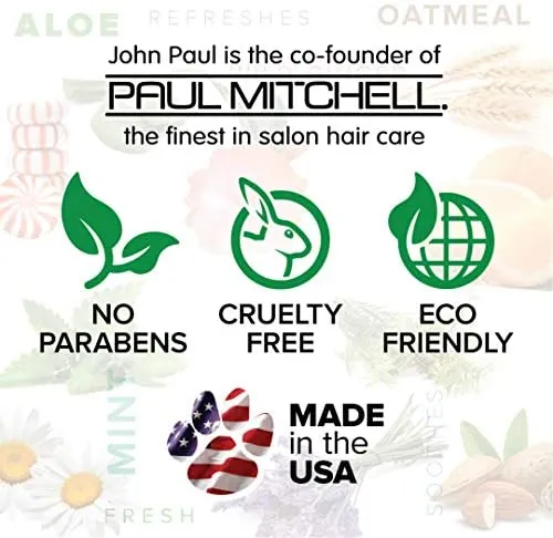 John Paul Pet Champú de harina de avena para gatos, fórmula de piel sensible calma e hidrata la piel seca y la piel