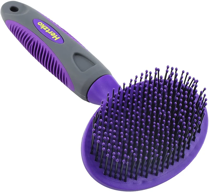 Hertzko Cepillo suave para mascotas para gatos con pelo largo o corto – ideal para desenredar y quitar el pelo suelto o de cobertizo – ideal para cepillado diario y para piel sensible