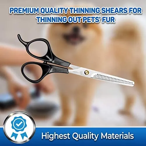 Tijeras de entresacar para mascotas, tijeras de entresacar profesionales con hoja dentada, duraderas, ligeras y afiladas