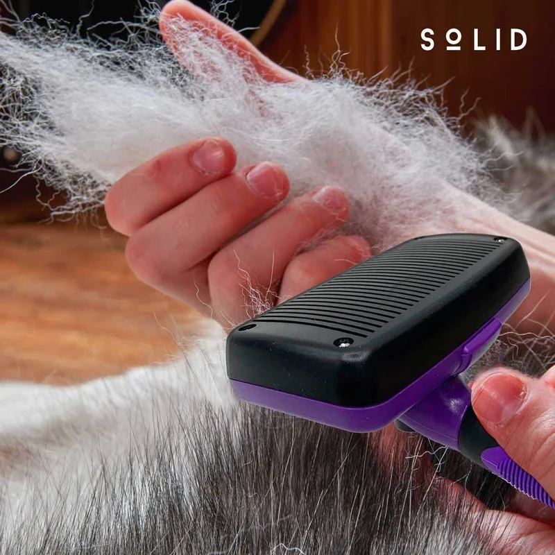 SoLID (TM - Cepillo de limpieza autónoma para pelar el aseo de mascotas