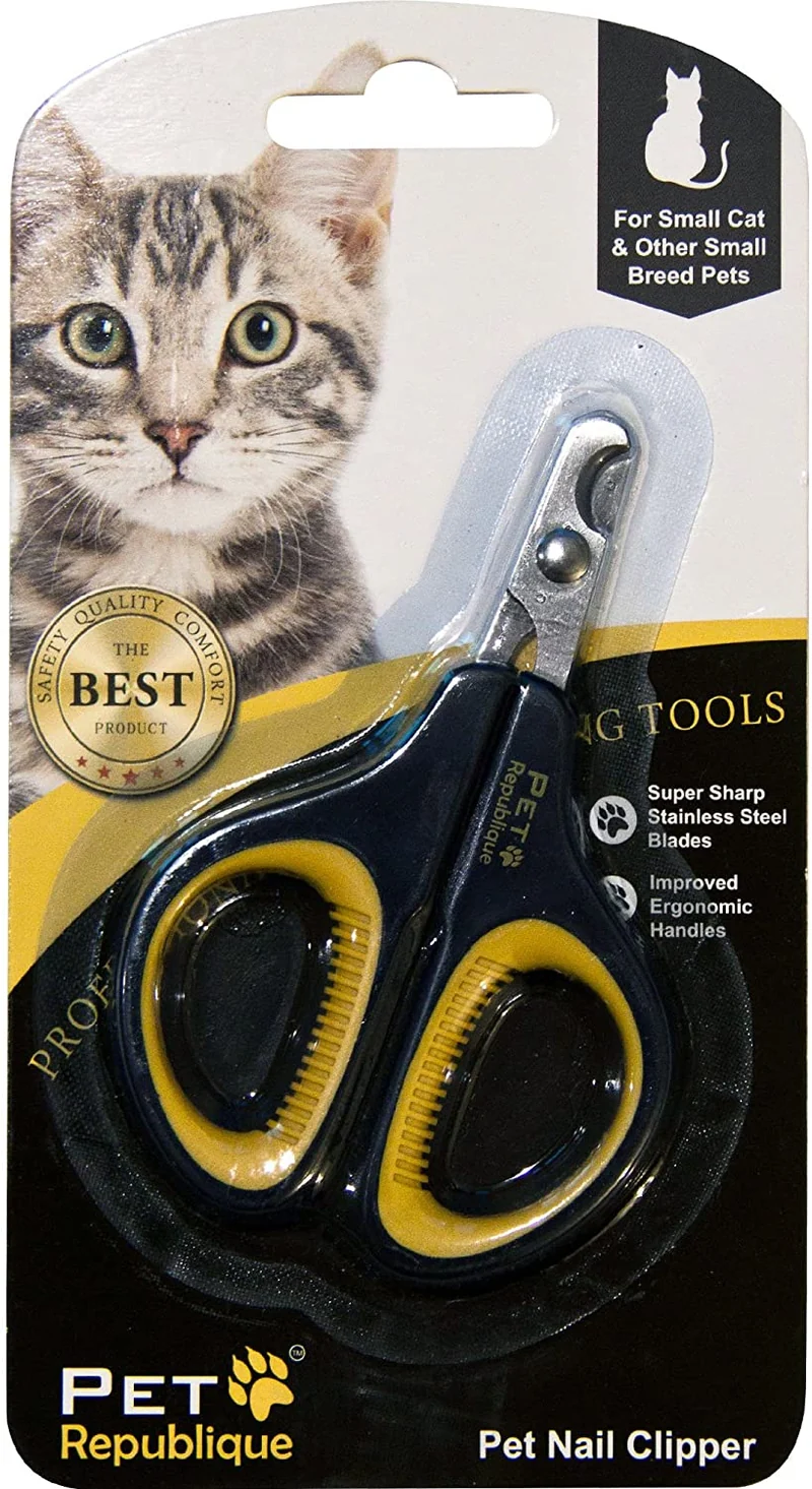 Pet Republique Cat Nail Clippers – Professional Claw Trimmer for Cat, Kitten, Hamster, Small Breed Animals - Mini Clipper Design