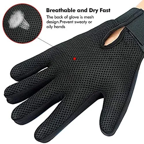 Guante para aseo de mascotas (versión actualizada) – guante para cepillo suave para deshedding – guante eficiente para eliminar el pelo de mascotas – Diseño mejorado de cinco dedos – perfecto para gatos con pelo largo y corto – 1 par