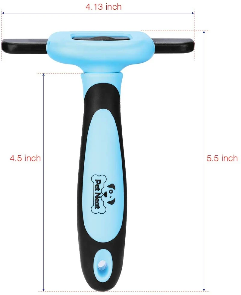 Cepillo de peluquería para mascotas, reduce la caída del pelo, Azul