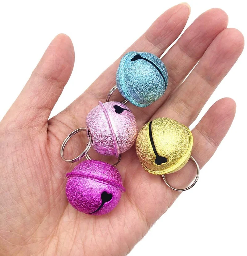 CatYou campanas para collar de gato, 4 campanas fuertes y fuertes, colgantes para entrenamiento de mascotas, para mascotas, gatos, perros, collares, orinales, entrenamiento