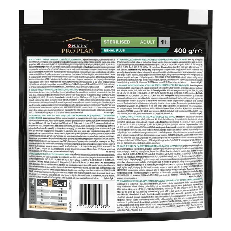 Pro Plan Cat Sterilised Adult Renal+ Pavo Pienso para Gatos Esterilizados