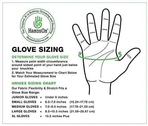 HandsOn - Guantes de aseo para mascotas patentados #1 clasificados, premios ganadores de cobertura, baño y removedor de pelo, cepillo suave para gatos