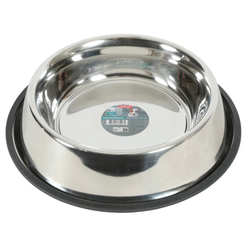 COMEDERO PERROS ACERO INOXIDABLE LAVAVAJILLAS ANTIDESLIZANTE ZOLUX 0,7 L