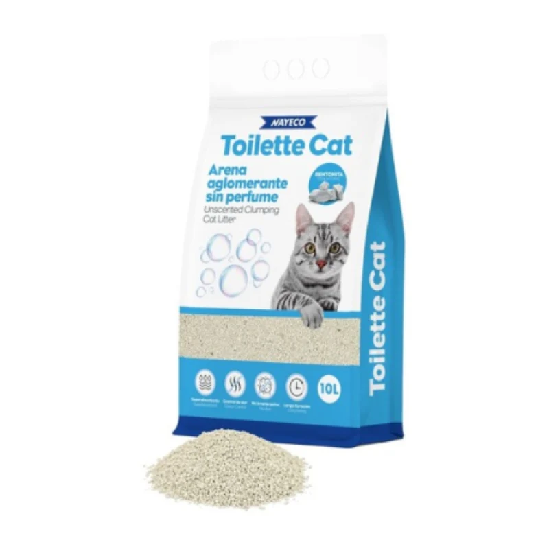 ARENA BENTONITA GATO TOILETTE CAT SIN PERFUME NAYECO 10L 8,5KG