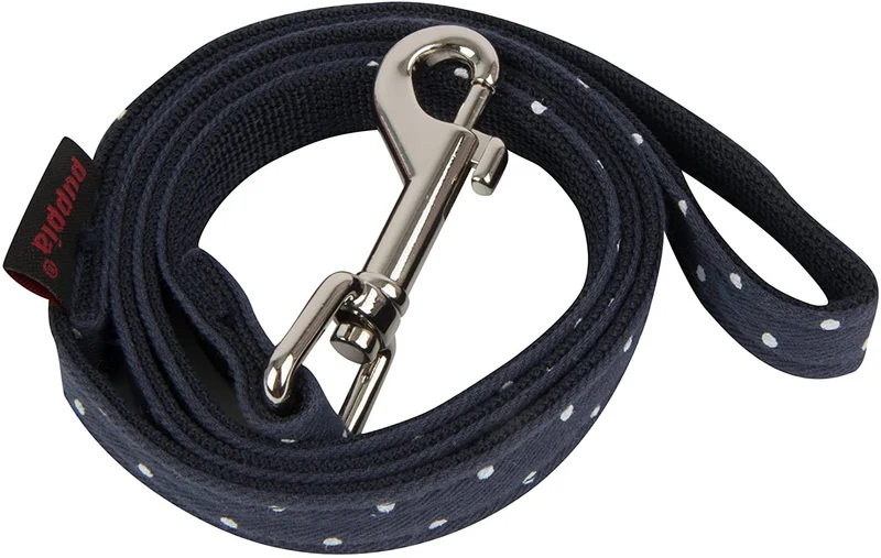 puppia para-al1529-ny-m azul marino lunares plomo II pet-leashes, mediano